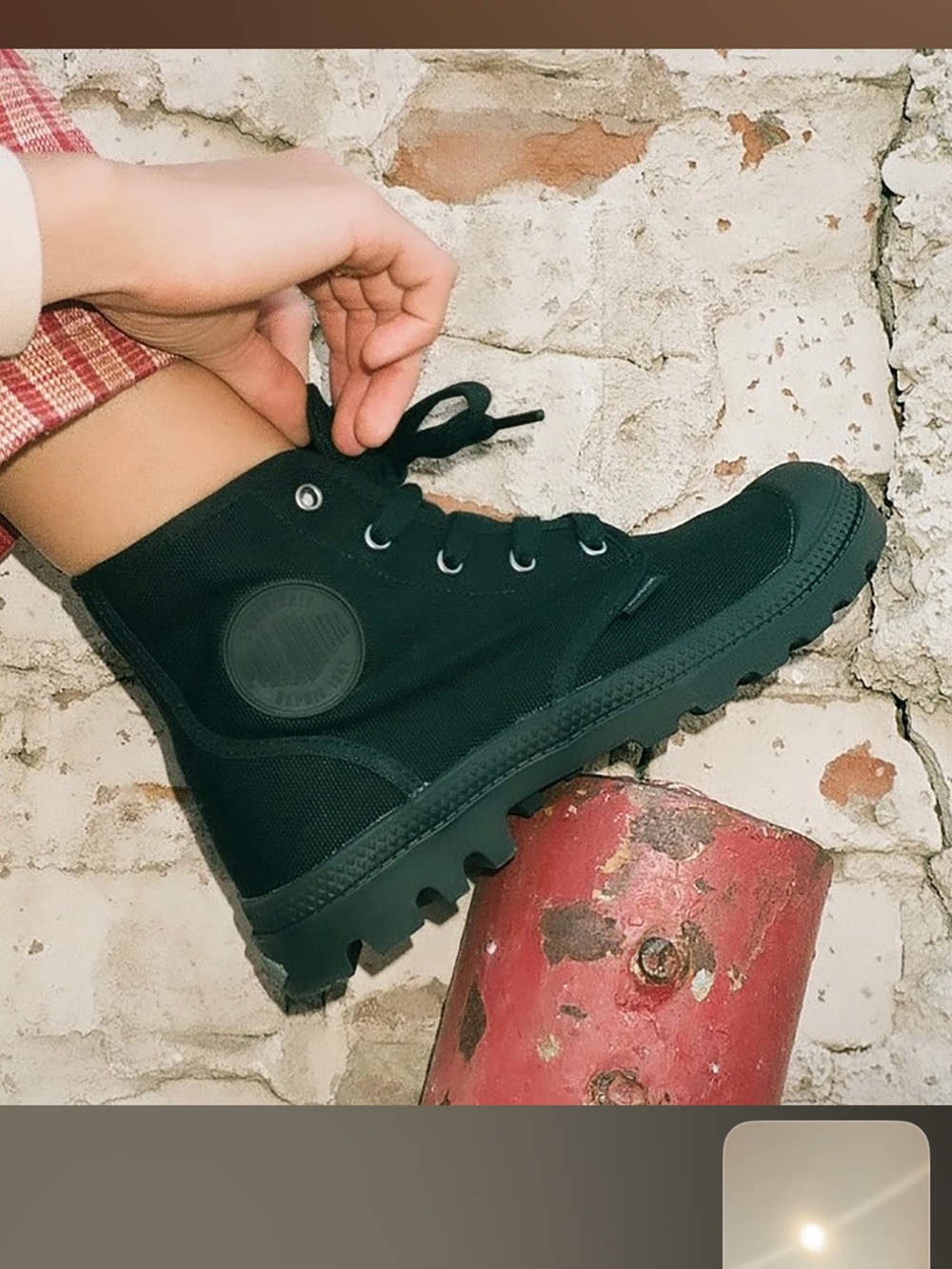Black Women’s Canvas Lug-Sole Ankle Boots $25